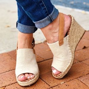 💛 TOMS Natural Oxford ‘Monica’ Wedge